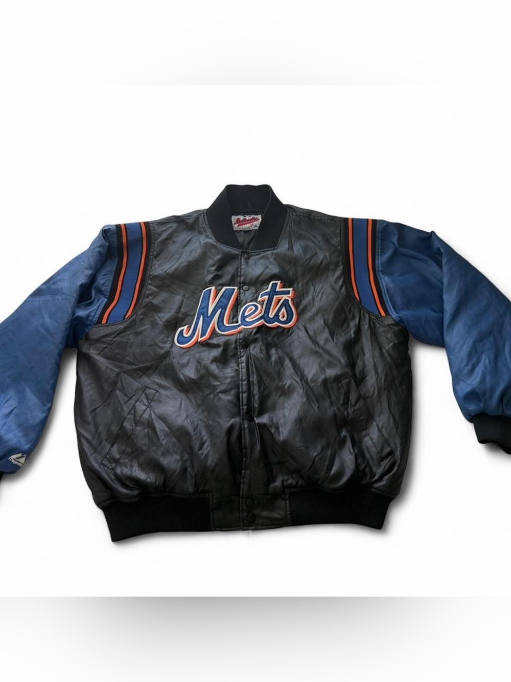 Vintage Majestic Mets Diamond Collection XXL Puffer Bomber Jacket MLB Varsity